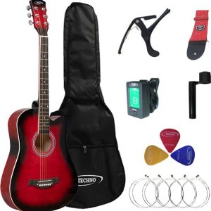Techno 38 Inch Guitar - WIth BAG ,BELT,STRING SET, CAPO...