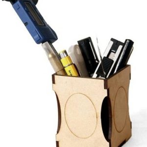 LAKHAJI 1 Compartments wooden desk organizer pen sstand...
