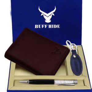 BUFFHIDE Men Casual, Formal, Evening/Party Maroon Genuine Leathe...