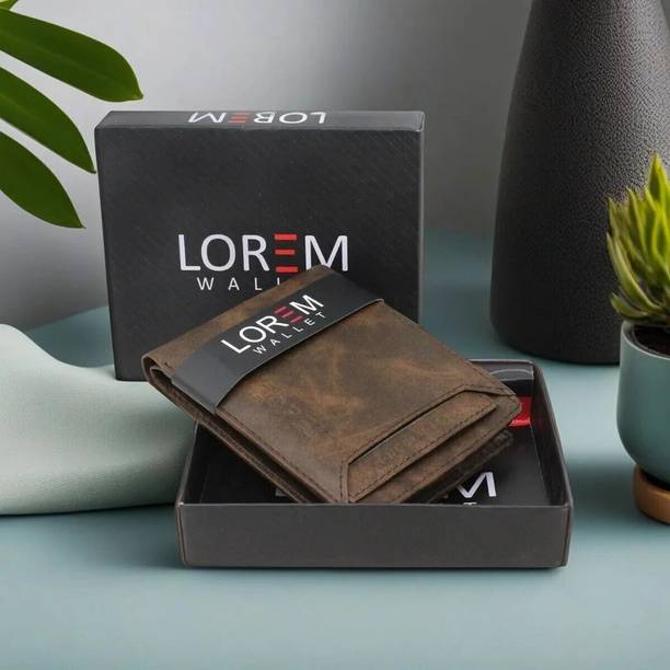 LOREM Men Casual Brown Artificial Leather Wallet - Mini