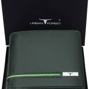 URBAN FOREST Men Casual, Formal, Travel Green Genuine Leather RFID ...