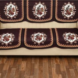 SSK Velvet Floral 3 Seater Sofa Cover