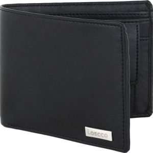 loscco Men Formal Black Artificial Leather Wallet - Regular Si...