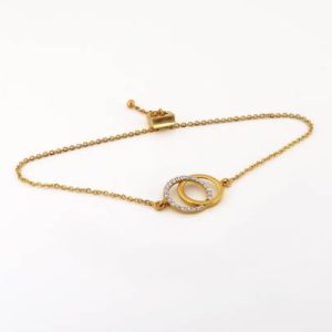 Bliss diamonds Circles bracelet Yellow Gold 18kt Charm ...