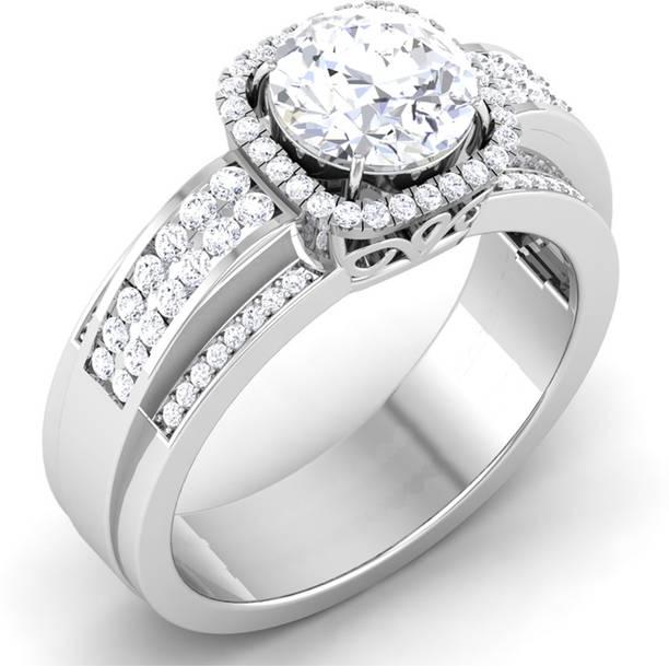 avsar R-3783 14kt Cubic Zirconia White Gold ring