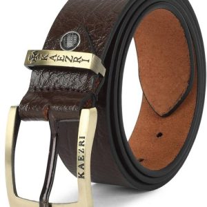 KAEZRI Men Casual, Evening, Formal, Party Brown Genuine Leathe...