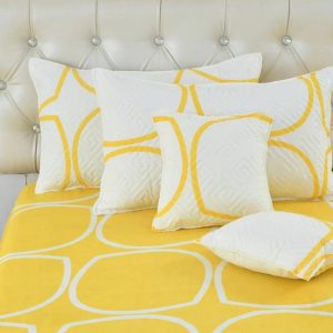 NCS 300 TC Cotton Double Geometric Flat Bedsheet