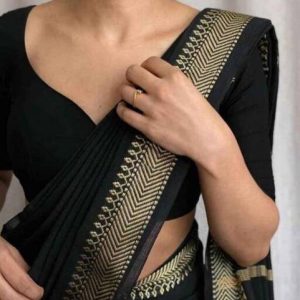 SAHA TEXTILE Woven Bollywood Cotton Blend Saree