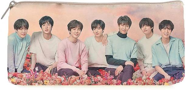 Neel BTS Character Team Pencil Case Pouch School Statio...