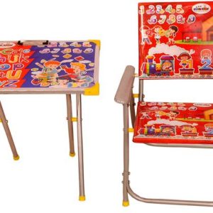 CHHOTA RABBIT TABLE CHAIR FOR KIDS (RED) Solid Wood Des...