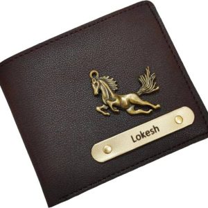 CELED Men Casual Brown Genuine Leather Wallet