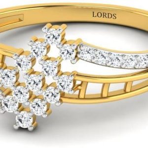 LORDS JEWELS Shining Star Crown Diamond Ring 18kt Diamo...