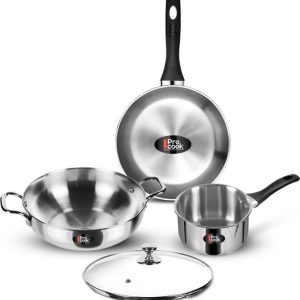 MILTON Pro Cook Stainless Steel Sandwich Bottom 4 pcs K...