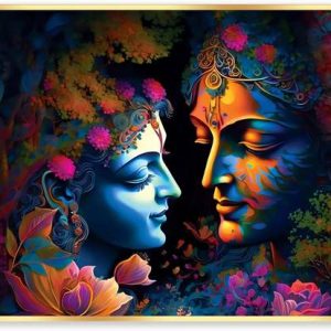 Indianara Radha Krishna Without Glass Framed Art Print ...