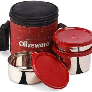 Oliveware Bliss Lunch Box | Stainless Steel Containers|...