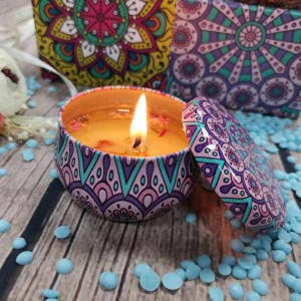 Satyam Kraft 1 Pcs Tin Can Aroma Scented Soy Wax Candle...
