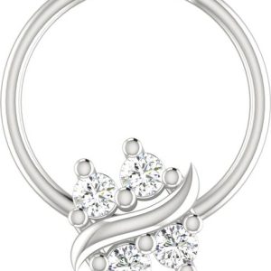 avsar Dhyana 18kt Diamond White Gold Nose Wire