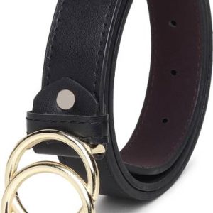 LOOPA Women Formal Black Synthetic Belt