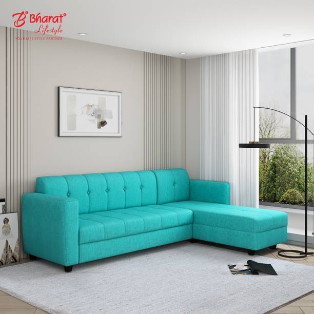 Bharat Lifestyle Deno L Shape Fabric 5 Seater Sofa