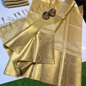 Bunkari Sarees Woven Banarasi Tissue Saree