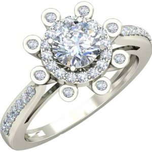 avsar AVR861WB 14kt Cubic Zirconia White Gold ring
