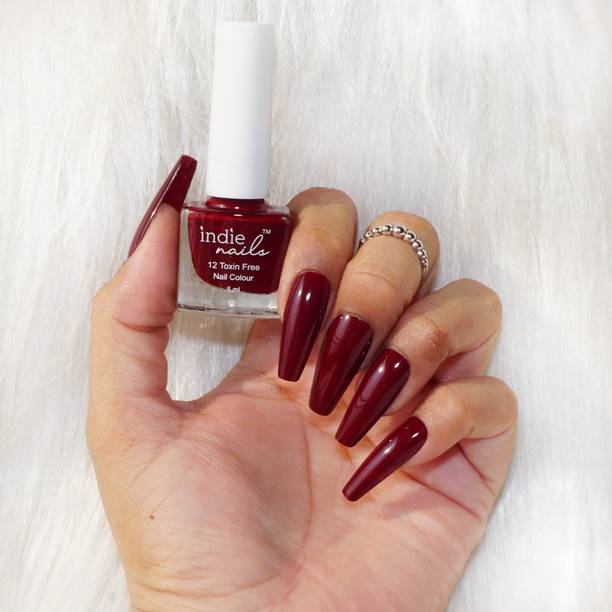 Indie Cherry Red Nail Polish Lacquer Toxic Free Quick D...
