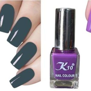 K10 Matte Nail paint combo Grey,Violet