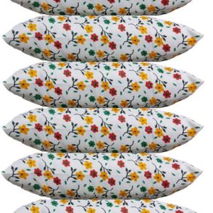 KVASTRA Cotton Solid Sleeping Pillow Pack of 6