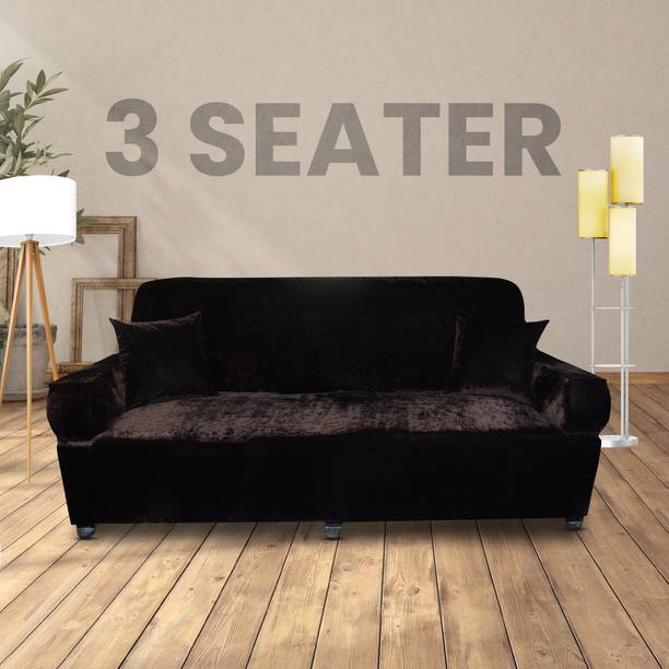 SK Fashion Velvet Plain 3 Seater Sofa Cover