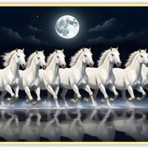 saf 7 Running Horses Sparkle Lamination Finished Surfac...