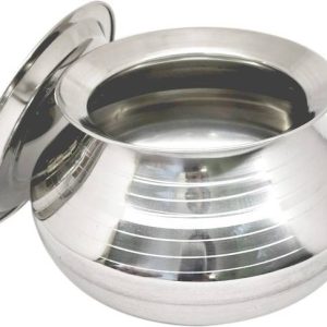 bartan hub Small Stainless steel Handi With Lid ( Ponga...
