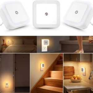 VRPRIME 3pc Smart Sensor LED Night Lamps – Automatic On...
