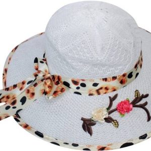TBTH Medium Brim Sun Hat Floppy Foldable Bow knot Straw...