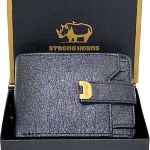 Strong Horns Men Casual, Formal, Travel, Trendy Black Artificial Lea...