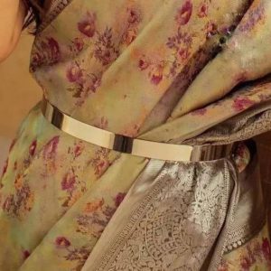 Shiv Enterprise Girls Gold Artificial Leather Belt