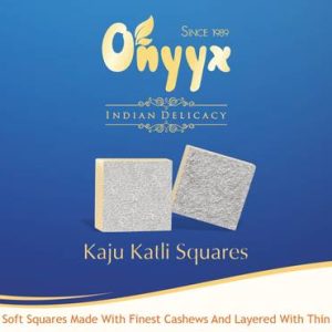 Onyyx Kaju Katli Squares- (Kaju Barfi / Burfi, Indian M...