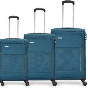 ARISTOCRAT Soft Body Set of 3 Luggage 4 Wheels - Trolley Bag Set o...