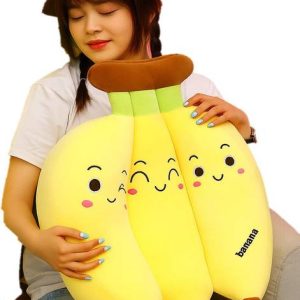 CuddleAura 35cm BananaBuddies Trio Cushion for Kids & A...