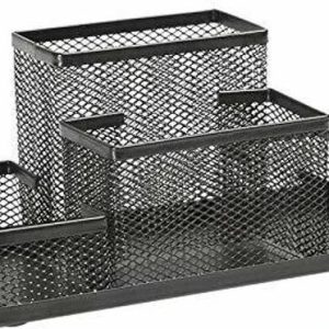 GAURINANDAN 4 Compartments steel Pen Holder