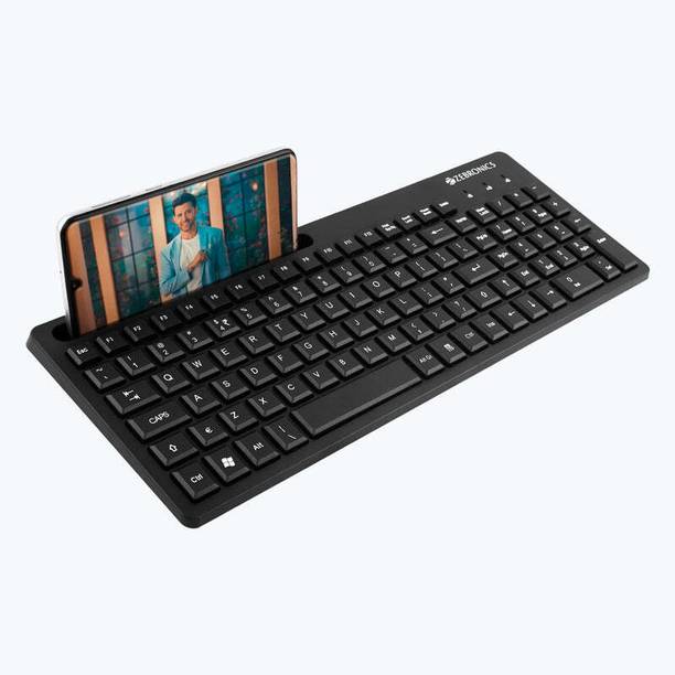 ZEBRONICS ZEB-K36 with Smartphone Holder Wired USB Stan...