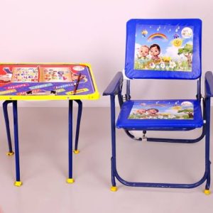 CHHOTA RABBIT KINGOFBABYTABLECHAIRBLUE07 Metal Desk Cha...