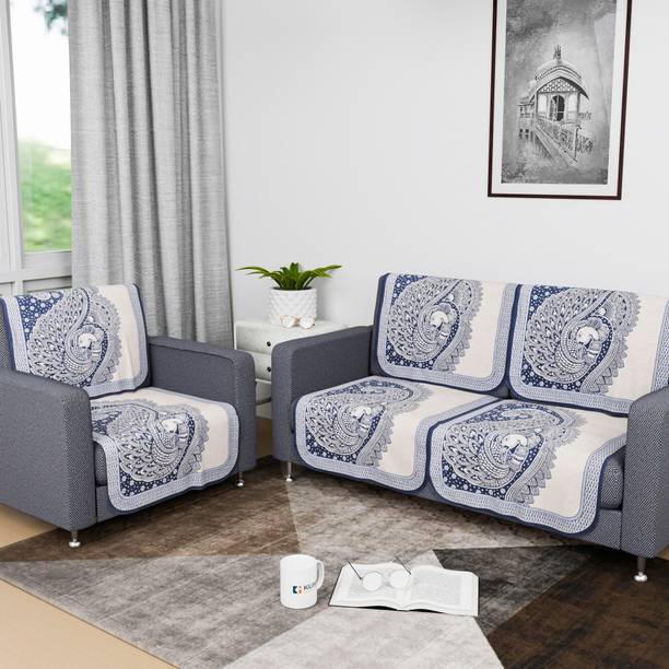 KUBER INDUSTRIES Cotton Floral 3 Seater Sofa Cover