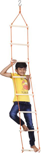 BOFFLE Wooden Rope Ladder for Kids, Climbing Ladder, Ph...