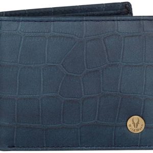 WILDHORN Men Blue Genuine Leather RFID Wallet