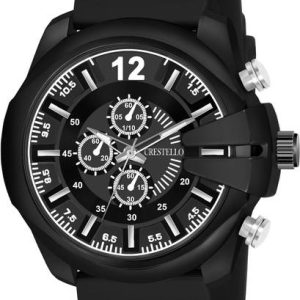 CRESTELLO Black Silicone Strap Analog Watch - For Men CR-DSL042-...