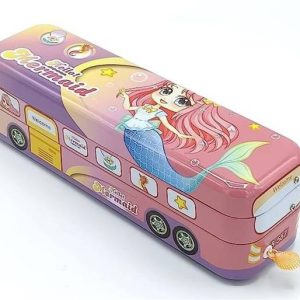 Barbarik Mermaid Bus Pencil Box for Kids with Moving Ty...