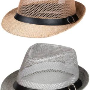 ZACHARIAS Fedora Cowboy Breathable Mesh Net Hat Cap Fre...