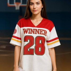 JUNEBERRY Oversize Women Printed Round Neck Pure Cotton Red T-Shi...