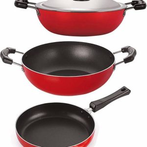 NIRLON Non-Stick Bpa Free Deep Frying Pan and Kadai Com...