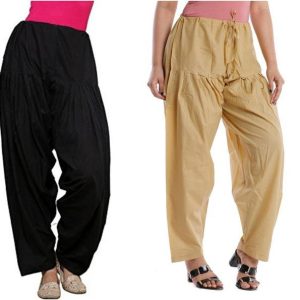 VAIDIKI Pure Cotton Solid Women ["Beige","Black"] Salwar